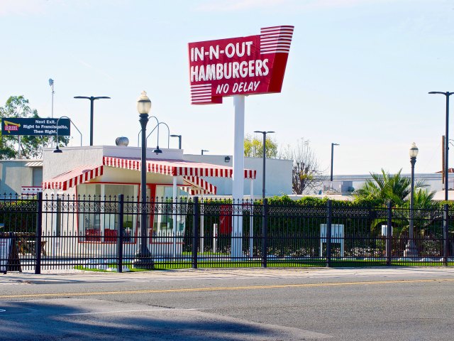 Vintage In-N-Out restaurant in Baldwin Park, California