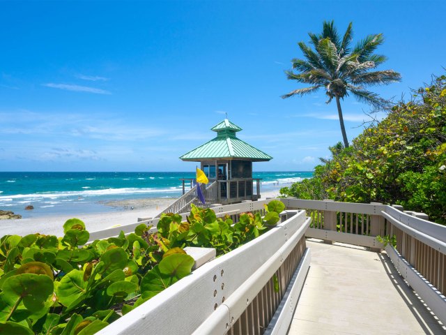 Boardwalk leading to the beach in Boca Raton, Florida