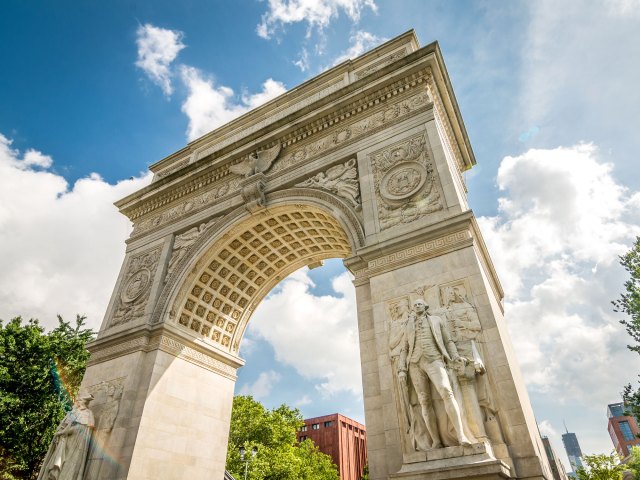 Washington Square Arch in Greenwich Village, New York City