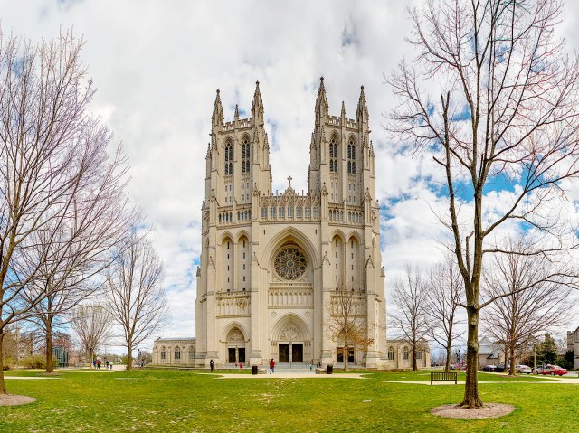 View of Washington National Cathedral in Washington, D.C.