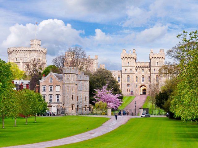 Grounds of Windsor Castle in England