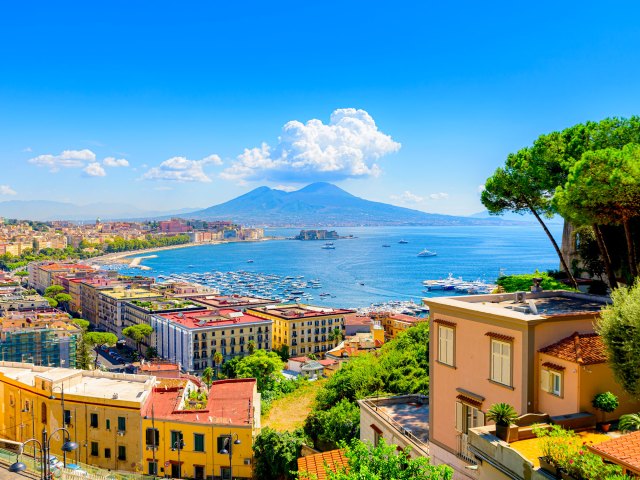 Panorama of Naples, Italy