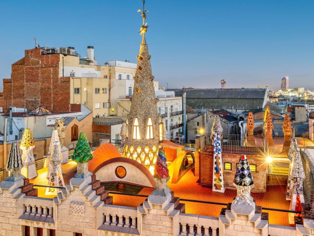 Barcelona's Palau Güell, seen from above