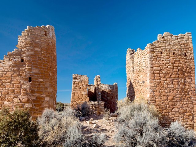 Stone ruins at Hovenweep National Monument in Colorado