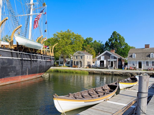 Historic Mystic Seaport complex in Connecticut