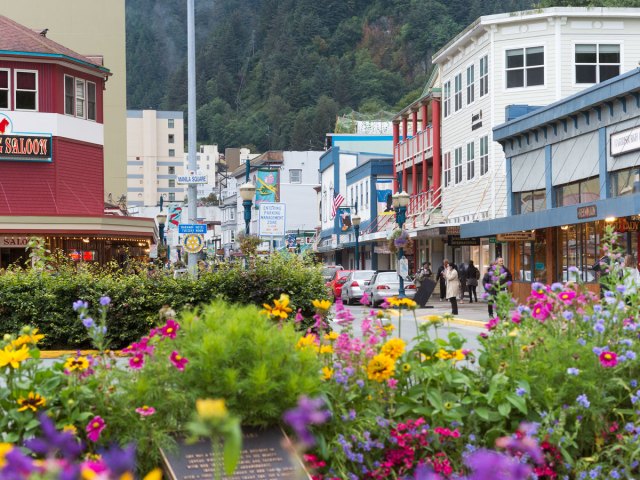 Cityscape of downtown Juneau, Alaska