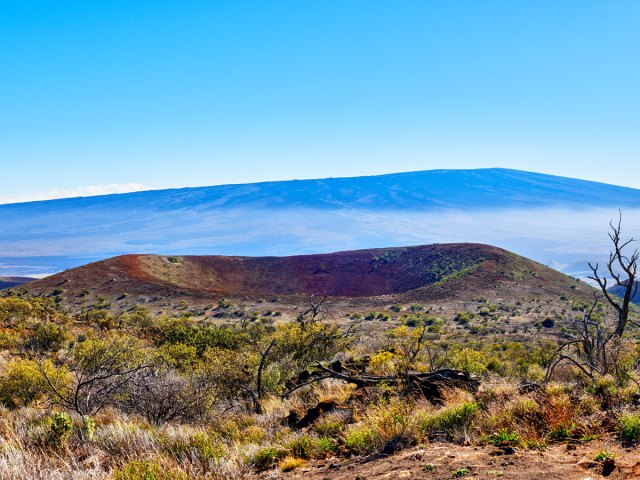 Volcanic crater on Hawaiian island of Kahoolawe