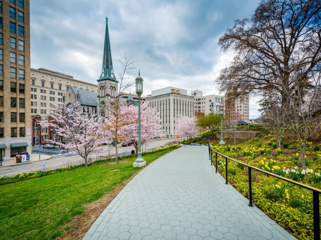 Path through park in Harrisburg, Pennsylvania