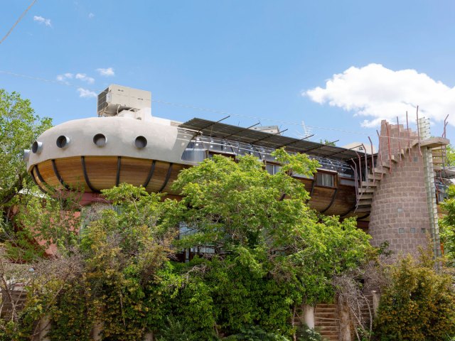 The Spaceship House in Albuquerque, New Mexico