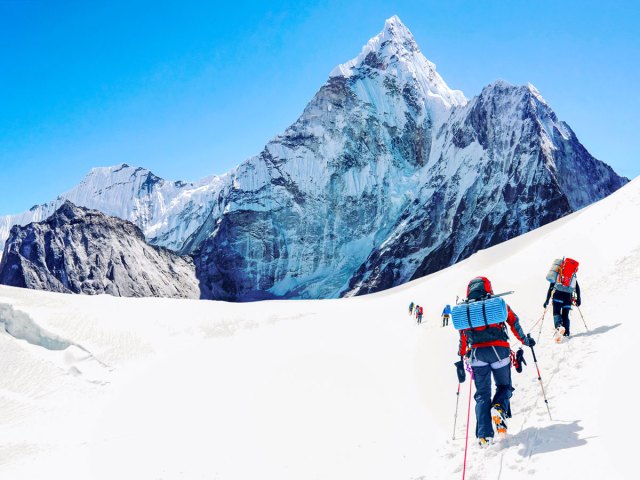 Climbers on Mount Everest