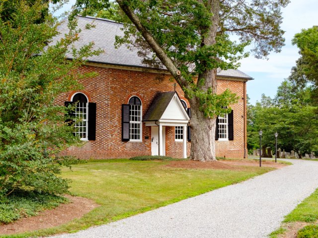 Pathway leading to St. Mary's Whitechapel in Virginia