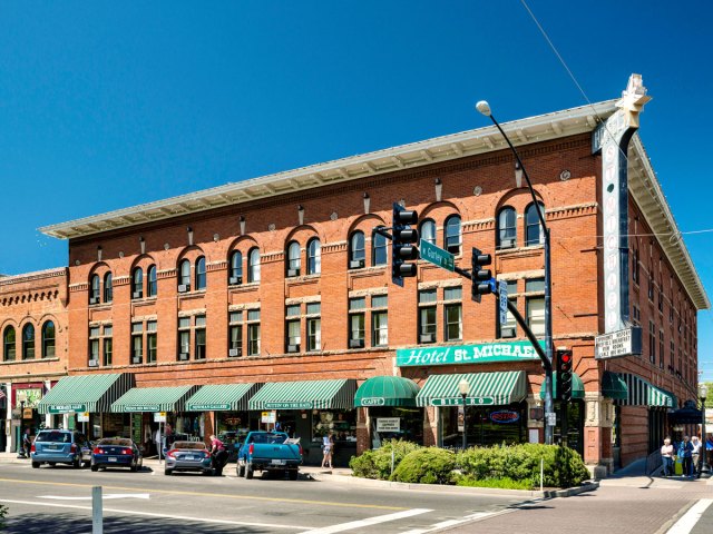 Historic building on Whiskey Row in Prescott, Arizona