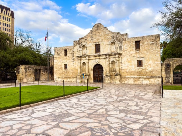 Exterior of the Alamo in San Antonio