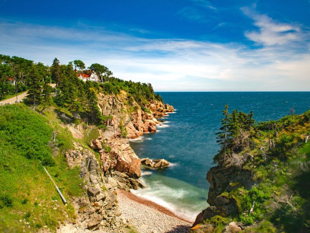 Coastline view from the Cabot Trail in Nova Scotia, Canada