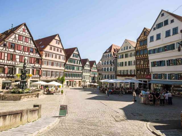 Market square in Tubingen, Germany