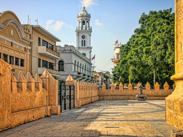 Courtyard in old Santo Domingo, Dominican Republic