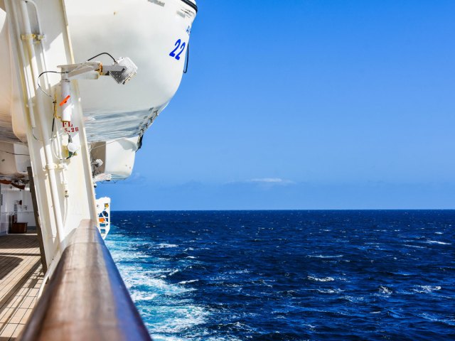 View from cruise ship balcony