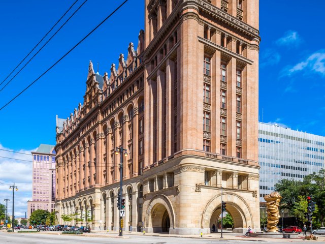 Exterior of Milwaukee City Hall in Wisconsin