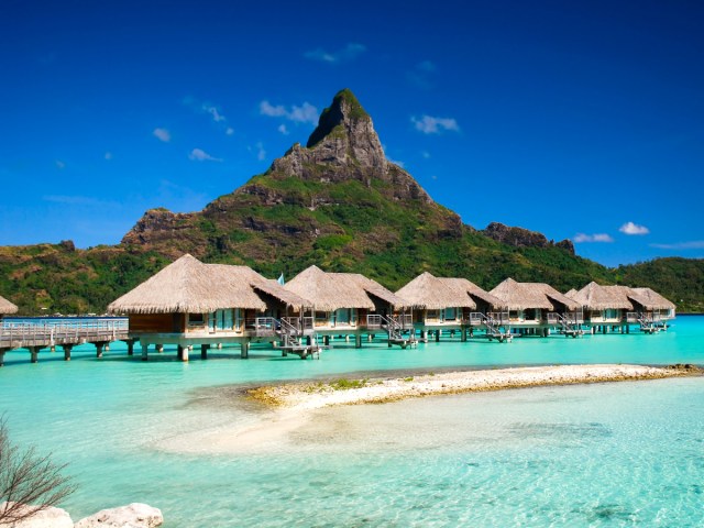 Overwater villas in Bora Bora