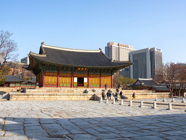 Exterior of Deoksugung Palace in Seoul, South Korea