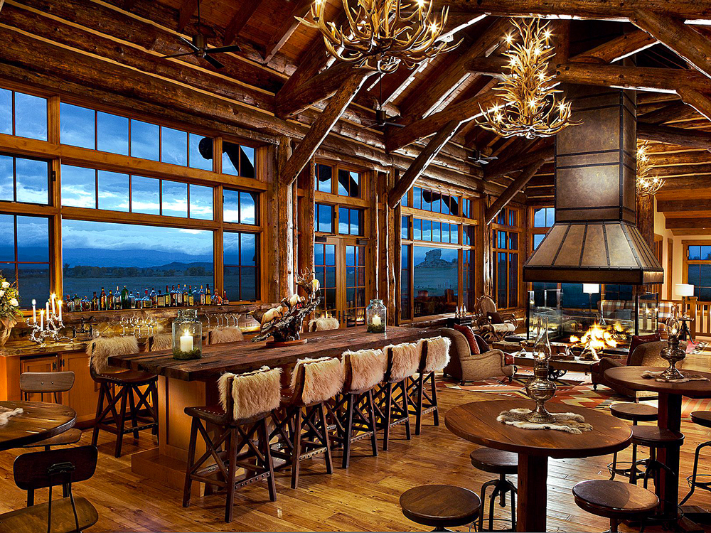 Restaurant at Brush Creek Ranch in Montana