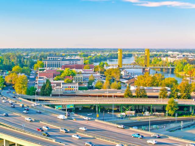 Aerial view of Sacramento, California