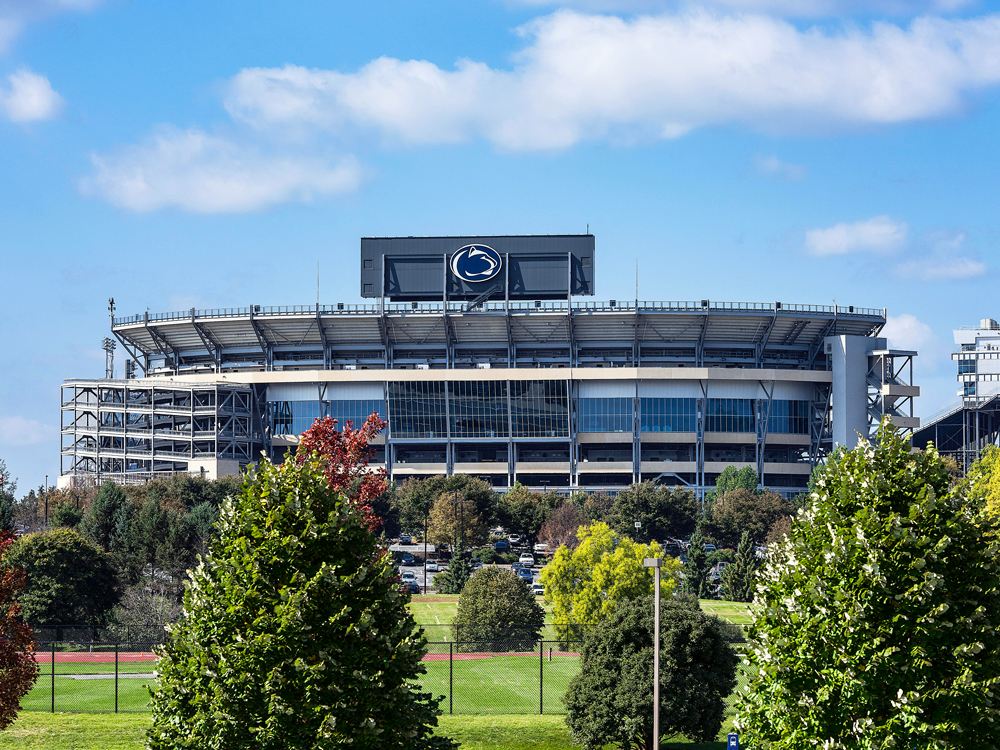 Exterior of Beaver Stadium in State College, Pennsylvania