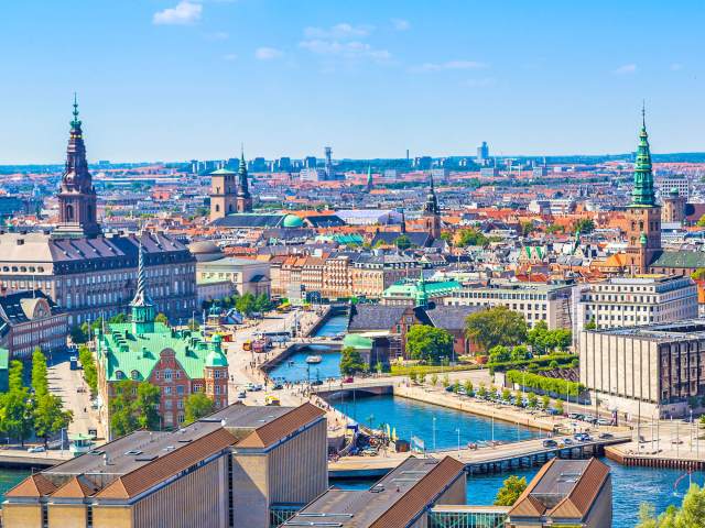 Aerial view of Copenhagen, Denmark