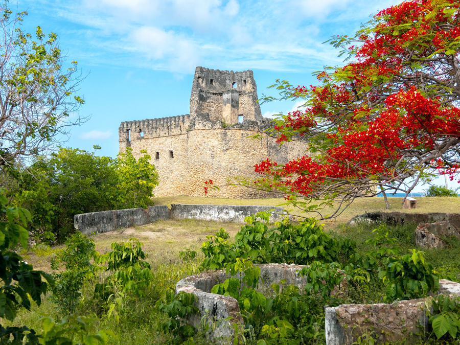 Stone ruins of Kilwa Kisiwani in Tanzania