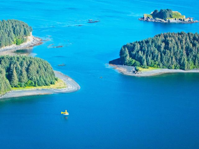 Aerial view of Kodiak Island, Alaska