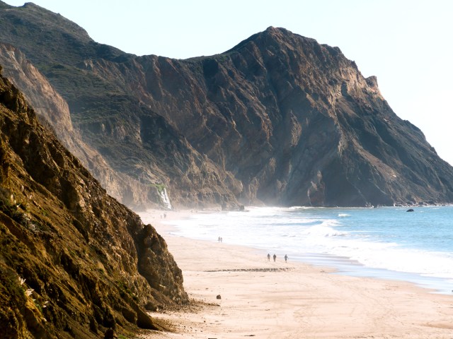 High bluffs towering above Wildcat Beach in California