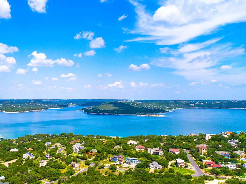 Aerial view of Lakeway, Texas