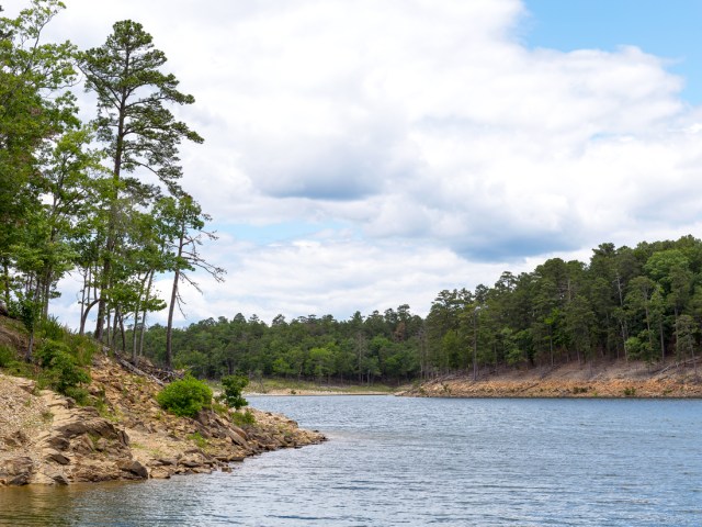 Winding river in Broken Bow, Oklahoma