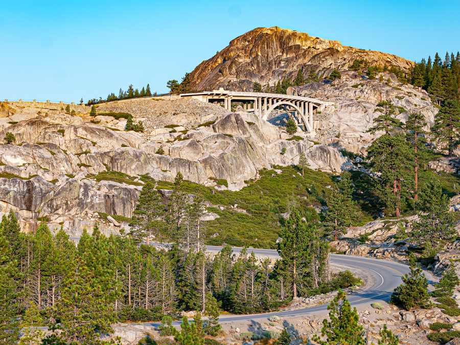 U.S. Route 6 winding up the Donner Summit