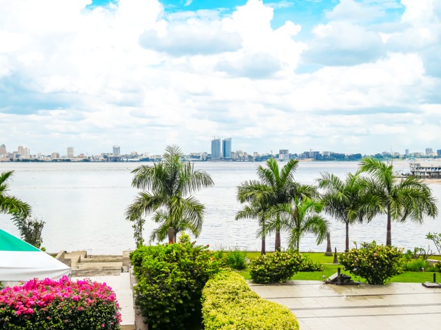 View of Brazzaville across the Congo River in Kinshasa, Democratic Republic of the Congo