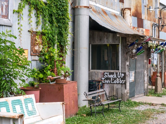 Exterior of Shack Up Inn in Clarksdale, Mississippi