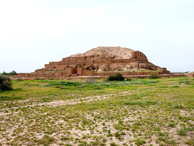 A ziggurat (religious pyramid structure) in Iran