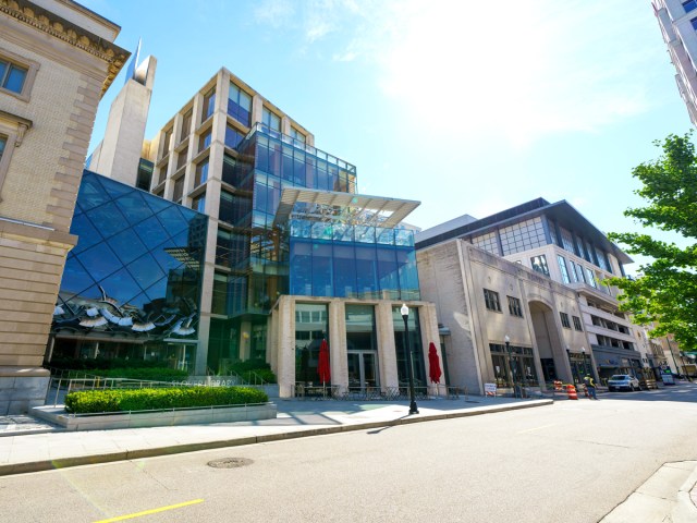 Exterior of Slover Library in Norfolk, Virginia