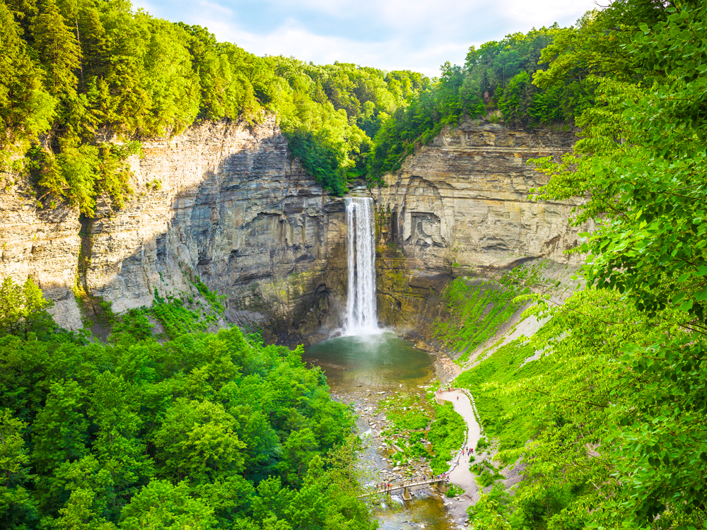 Taughannock Falls in Ithaca, New York, seen from above