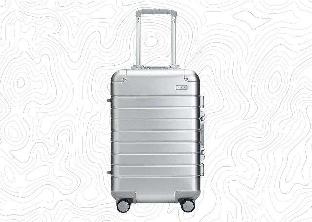 Image of aluminum carry-on suitcase