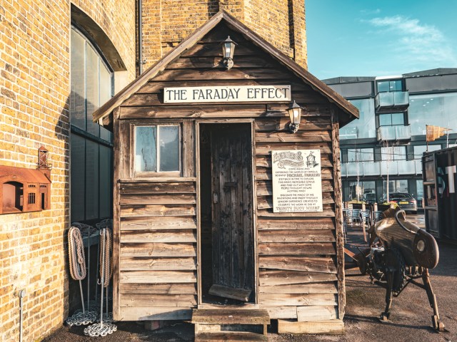 The Faraday Effect museum housed in tiny wood shed in London, England
