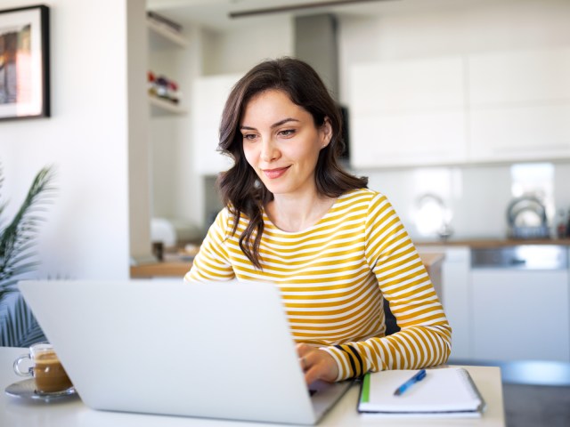 Person working on laptop computer