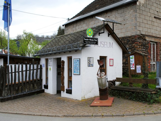 Exterior of tiny wArtehalle Welchenhausen museum in Welchenhausen, Germany 