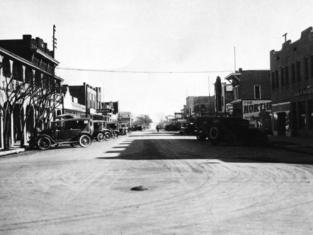 Historical photo of Fremont Street in Las Vegas, Nevada