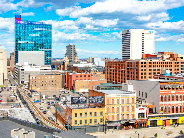 Cityscape of Detroit, Michigan