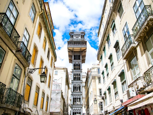 Santa Justa Lift in Lisbon, Portugal