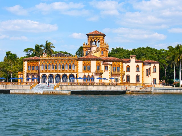 Ca’ d’Zan mansion in Sarasota, Florida, seen across water