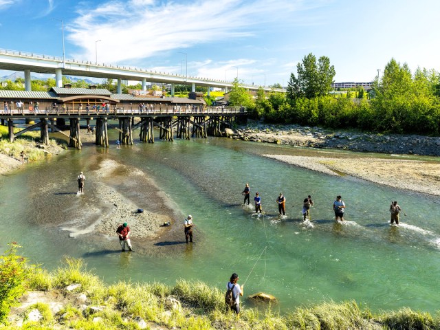 Salmon fishing in Anchorage, Alaska