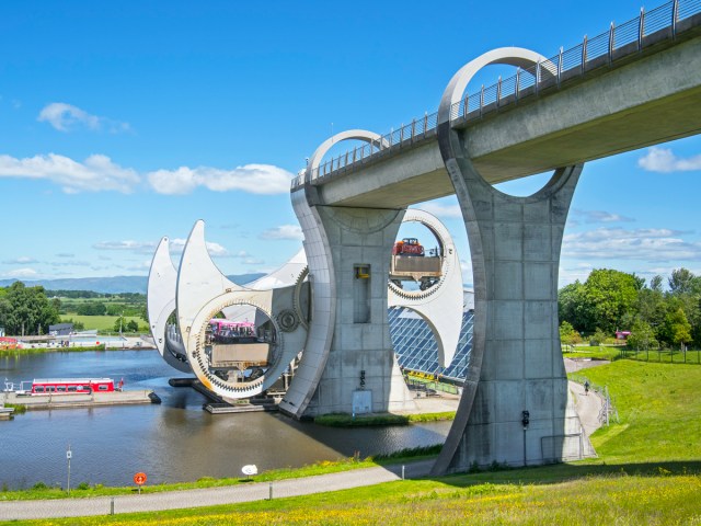 Image of Falkirk Wheel boat lift in Scotland