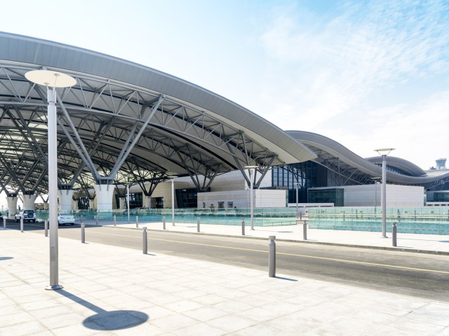 Exterior of Muscat International Airport in Oman